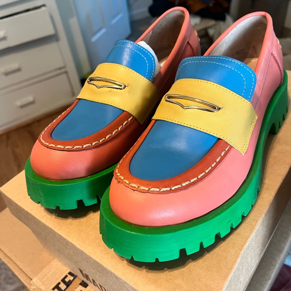 Still in box Steve Madden colorful loafers